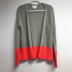 Andrea Jovine Color Block Cardigan S Pink Gray.